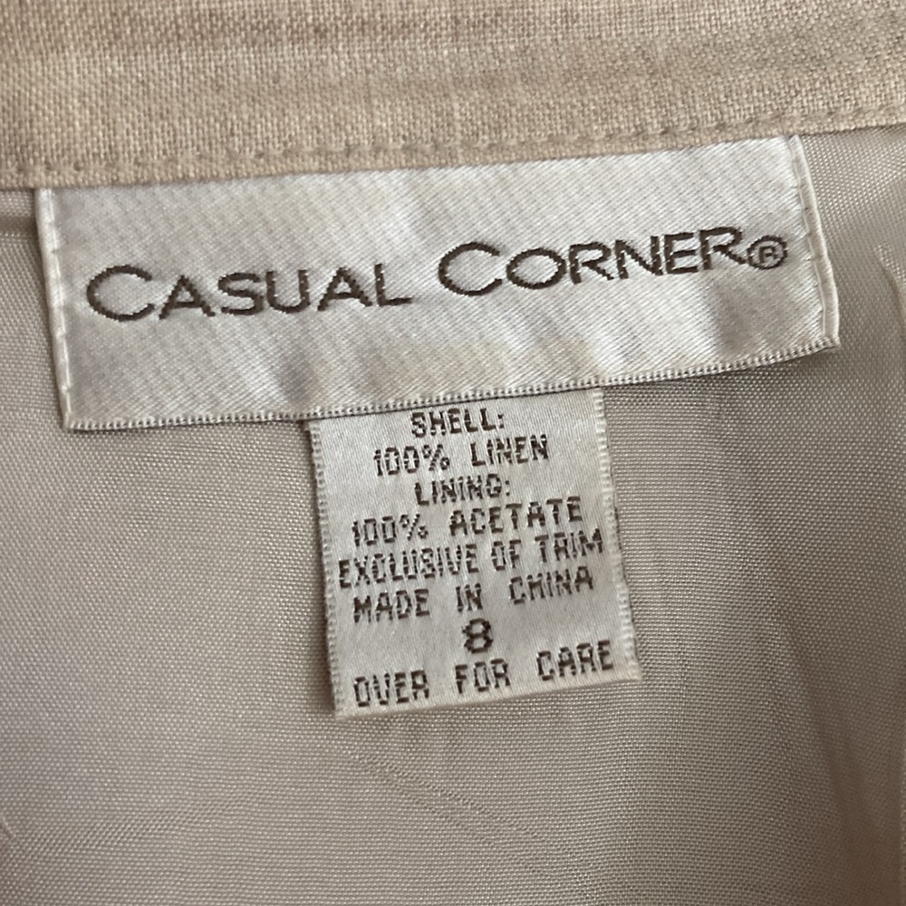 VINTAGE LINEN SKIRT SIZE 8 - Picture 6 of 8